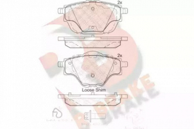 R BRAKE rb2161 -  Комплект тормозных колодок, дисковый тормоз